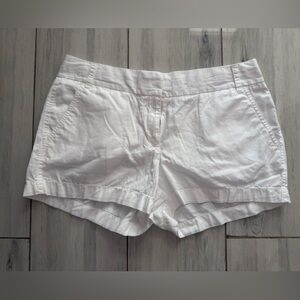 J Crew White Shorts Classic Twill City Fit Chino Bottoms Womens Size 8 cotton